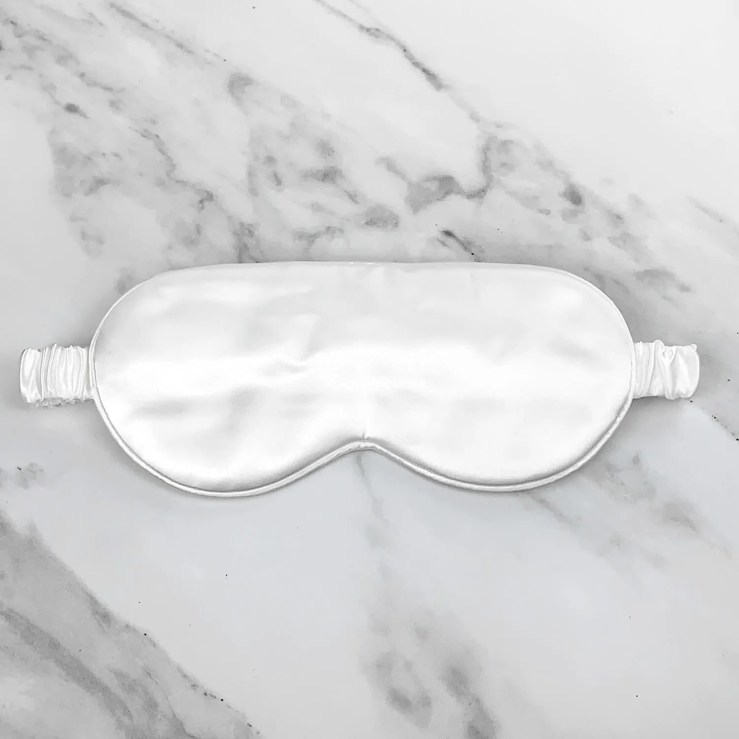 100% 25 Momme Mulberry Silk Eye Mask  - White