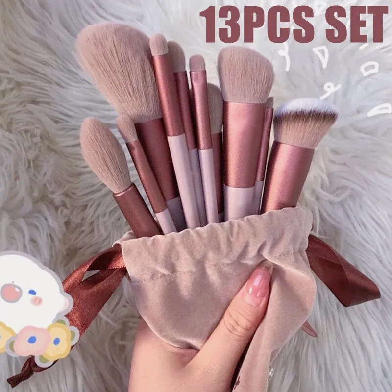 13pcs Soft Fluffy Makeup Brushes Set For Cosmetics Foundation Blush