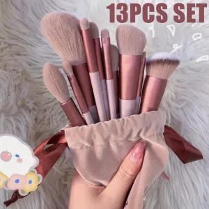 13pcs Soft Fluffy Makeup Brushes Set For Cosmetics Foundation Blush