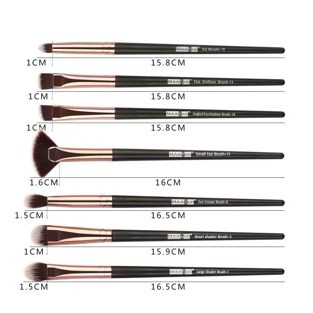 15pcs Eye Makeup Brushes Set Fan shaped