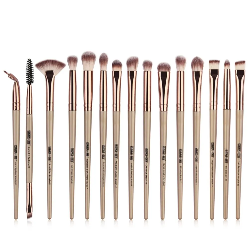 15pcs Eye Makeup Brushes Set Fan shaped