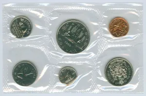 1980 Uncirculated Set of 6 Canadian Coins (Proof-like Set)