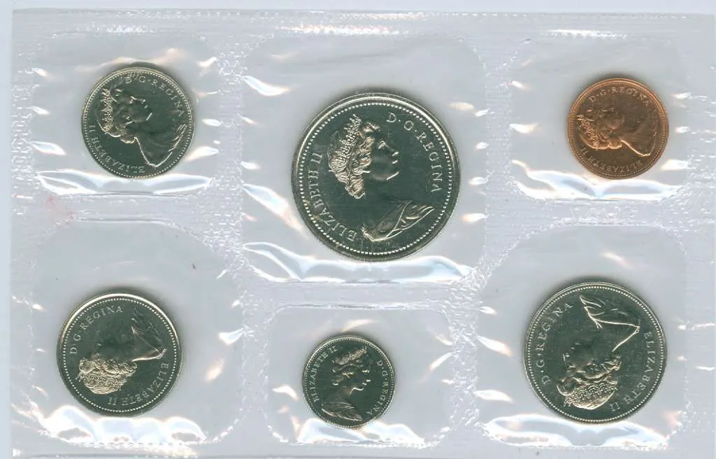 1980 Uncirculated Set of 6 Canadian Coins (Proof-like Set)