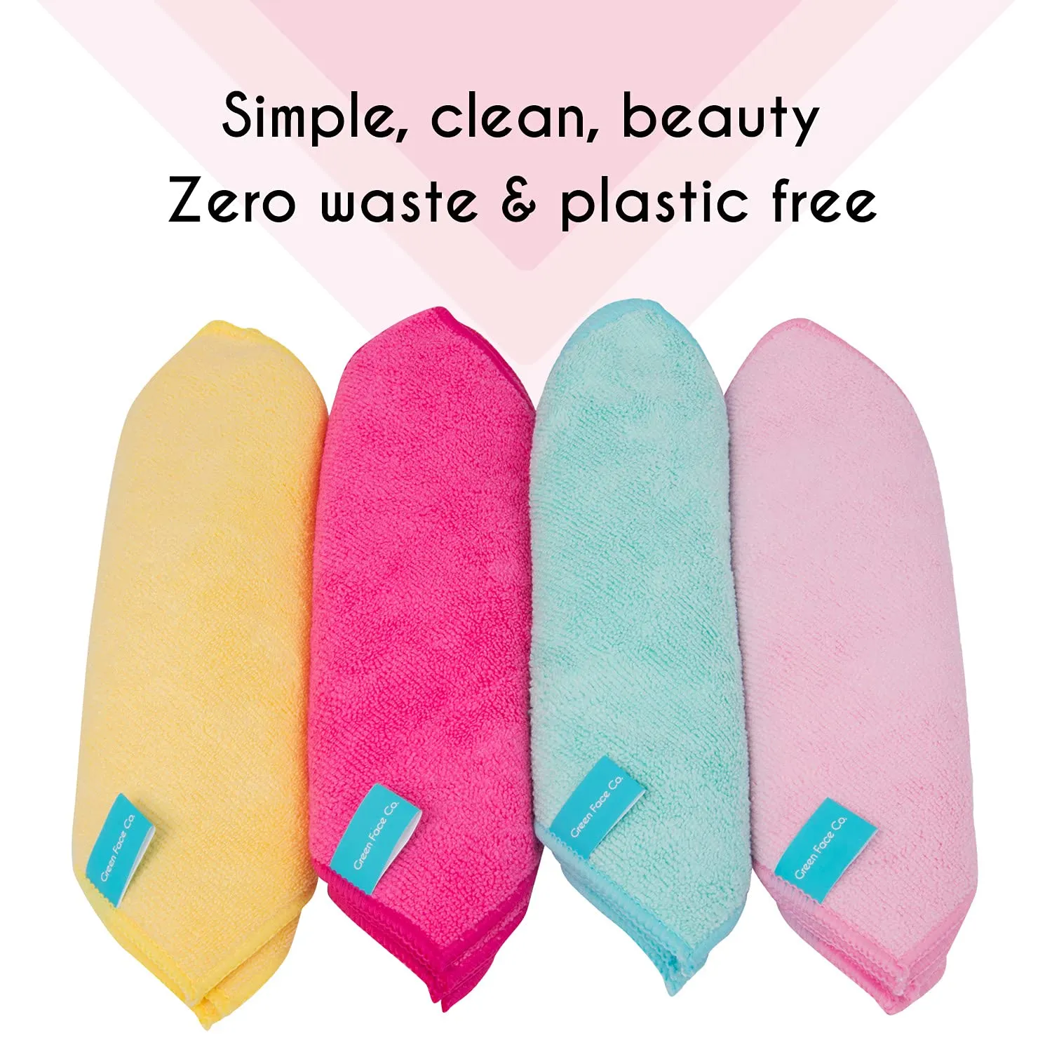 20 x Microfibre Makeup Remover Wipes with Laundry Bag by Green Face Co | Reusable Soft Facial Cloths for Beauty Routine | Great Make Up Removing Towel or Cleansing Cloth