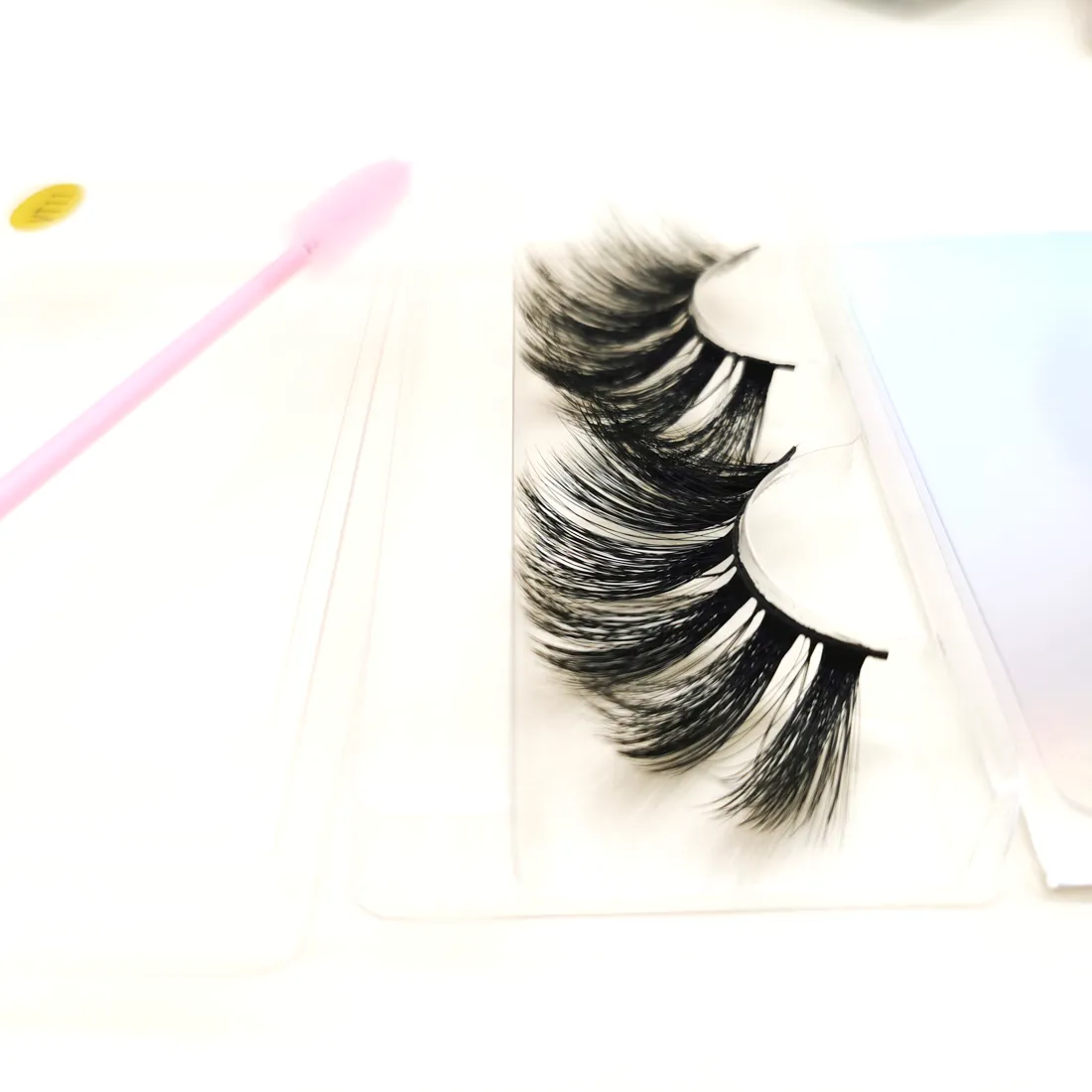 25MM Faux Mink Lashes Colorful Box With Lash Brush VT11