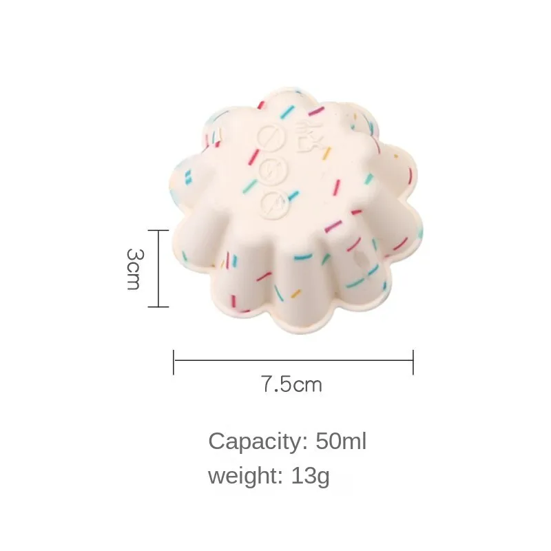 2pcs Creative DIY Macron Candy Color Silicone Cake Cup Household Baking Mold