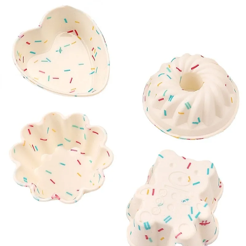 2pcs Creative DIY Macron Candy Color Silicone Cake Cup Household Baking Mold