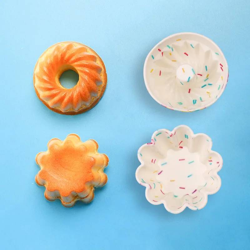 2pcs Creative DIY Macron Candy Color Silicone Cake Cup Household Baking Mold