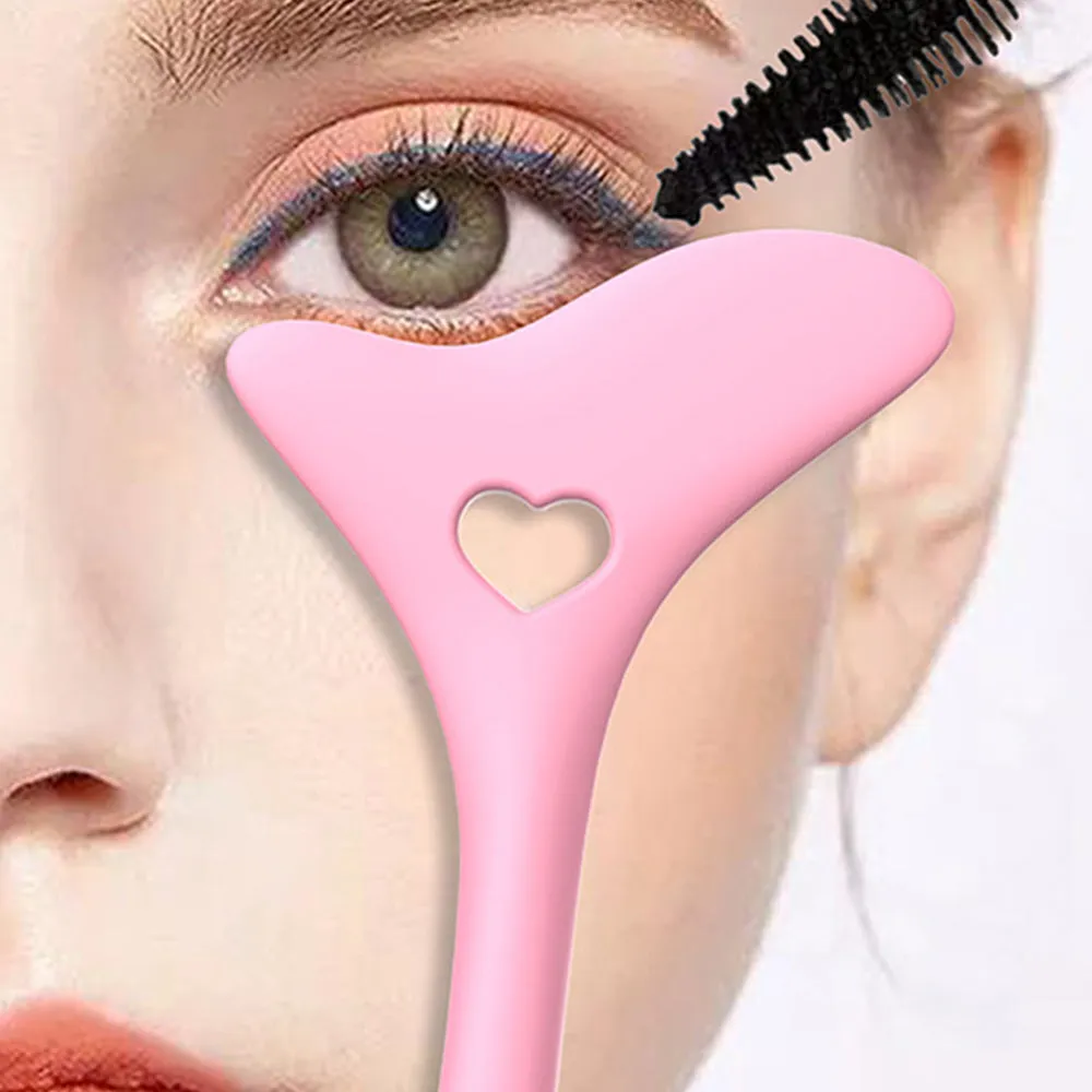 2Pcs Silicone Eyeliner Lipstick Drawing Aids Multi-function Makeup Tools Guide Tool Pink