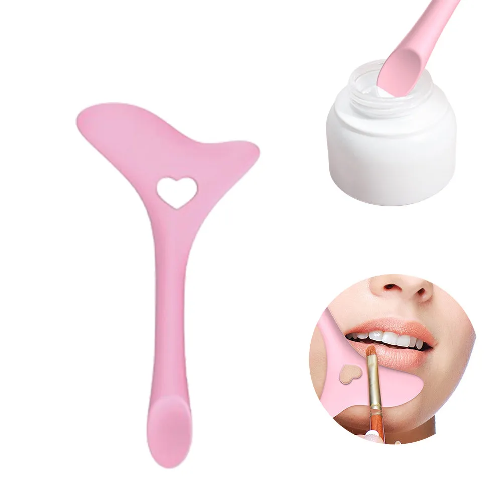 2Pcs Silicone Eyeliner Lipstick Drawing Aids Multi-function Makeup Tools Guide Tool Pink