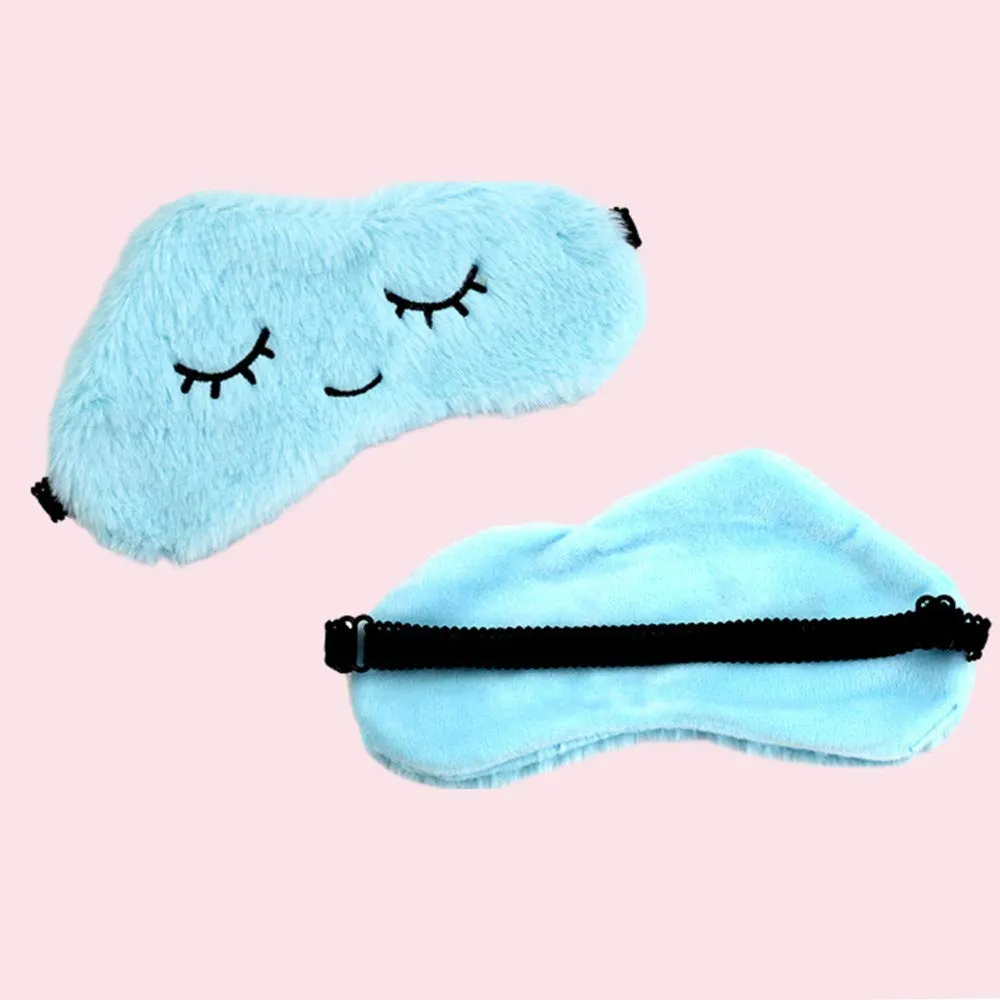 3 Pcs Cloud Eye Mask Soft Sleeping Traveling Mask Fluffy Breathable Cartoon Eyeshade for Kids Adult Women （3 Colors）