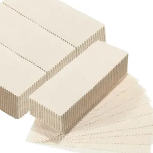 300 Pcs Natural Muslin Epilating Face Wax Strips Hair Removal Eyebrow Precut Waxing Strips Body Facial Cotton Wax Cloth Strip for Women Men (4 x 1.5 Inch)