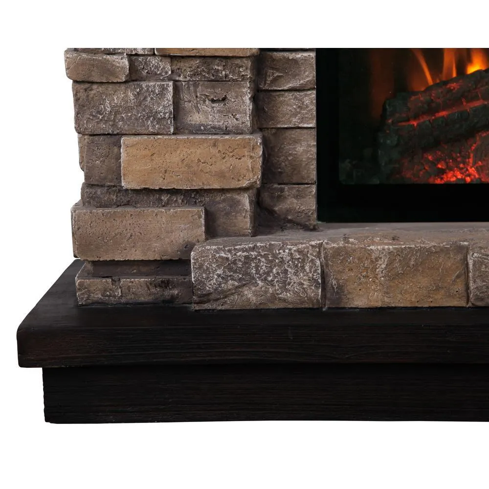36 in. Freestanding Electric Fireplace in Tan