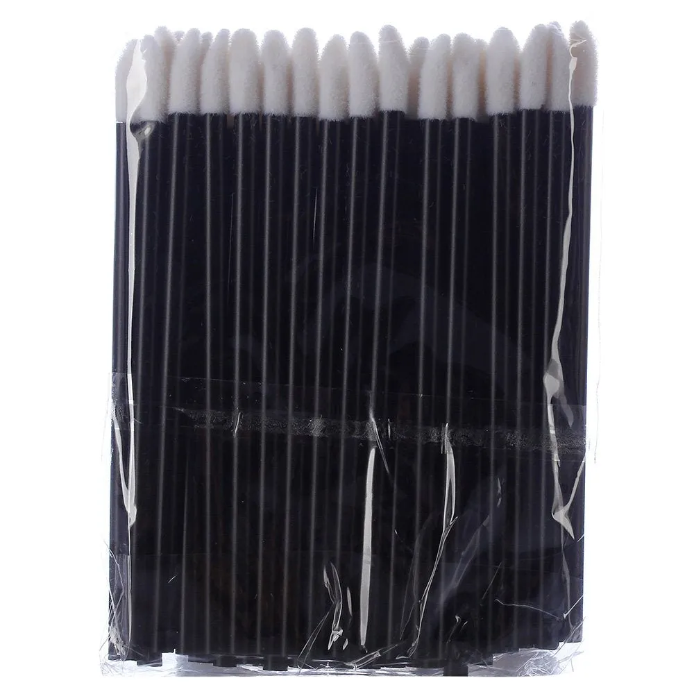 400pcs Disposable Lip Brush Lip Gloss Applicators Lipstick Wands Tool Kits (400) 400 Black