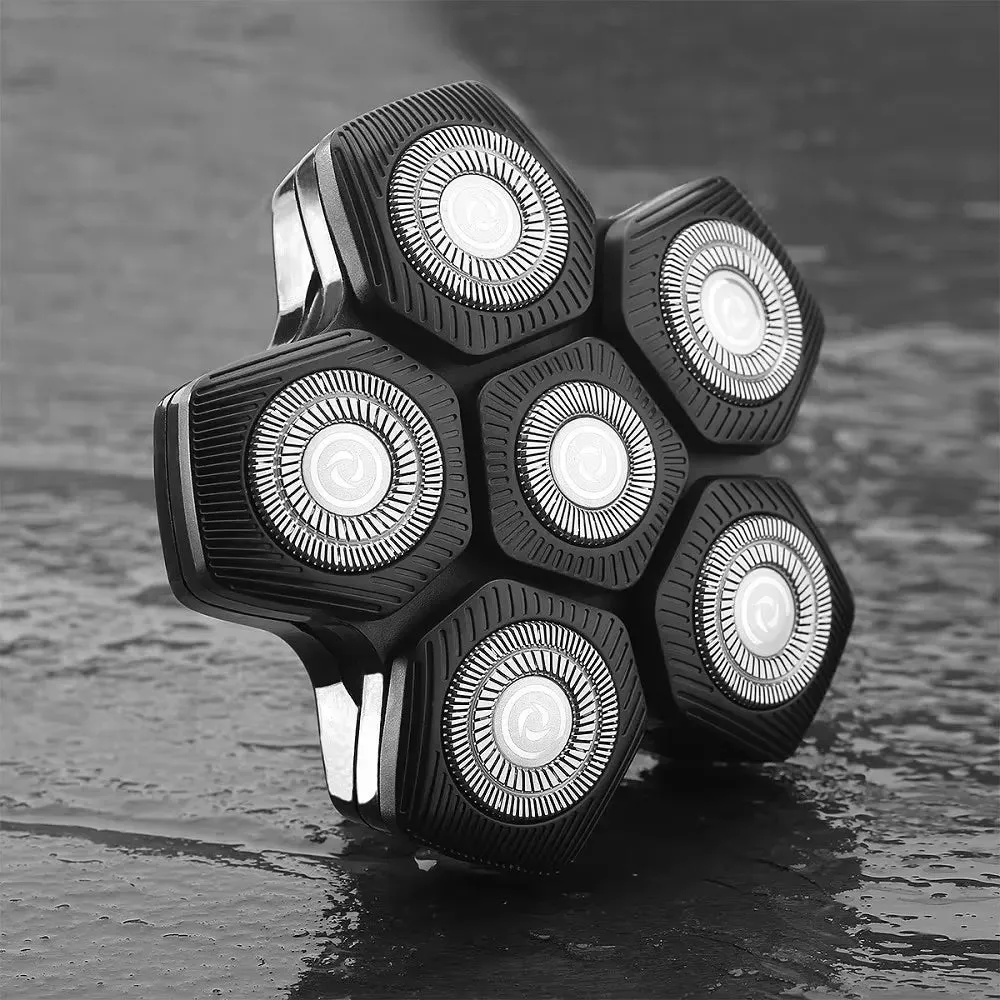 5 in 1 Head Shaver Electric Razor for Men Rechargeable 6D Magnetic Floating Cutter Waterproof Wet and Dry Grooming Kit Trimmer