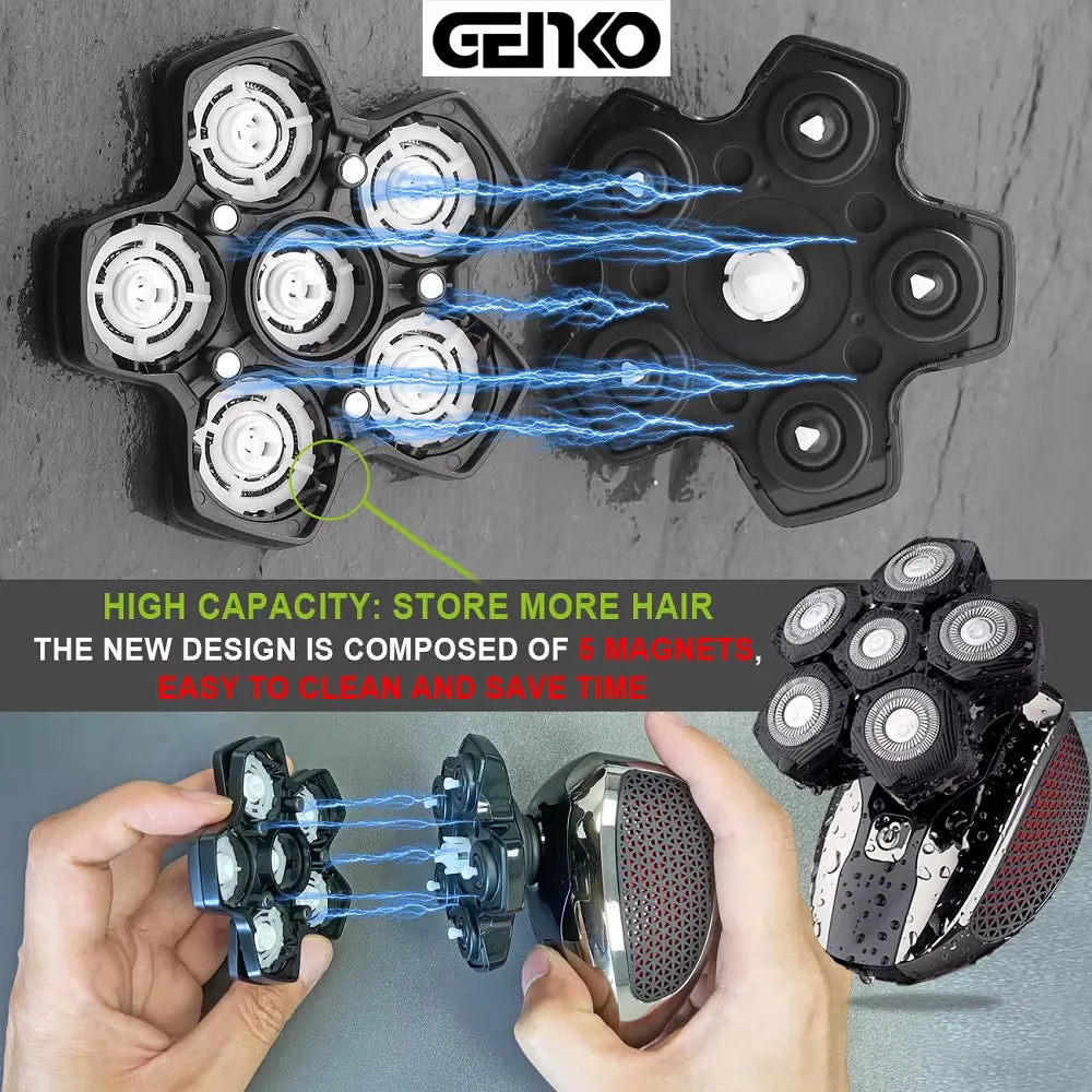 5 in 1 Head Shaver Electric Razor for Men Rechargeable 6D Magnetic Floating Cutter Waterproof Wet and Dry Grooming Kit Trimmer