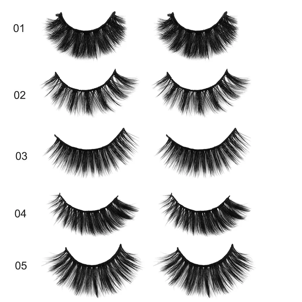 5 Pairs 3D Soft Mink Hair False Eyelashes