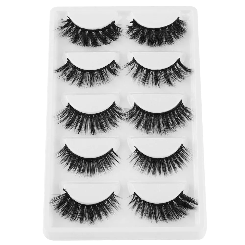 5 Pairs 3D Soft Mink Hair False Eyelashes