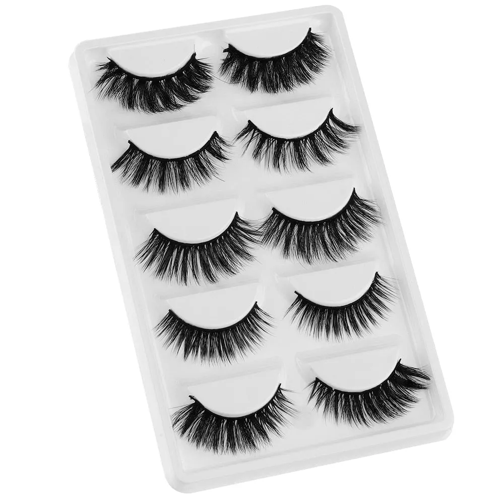 5 Pairs 3D Soft Mink Hair False Eyelashes