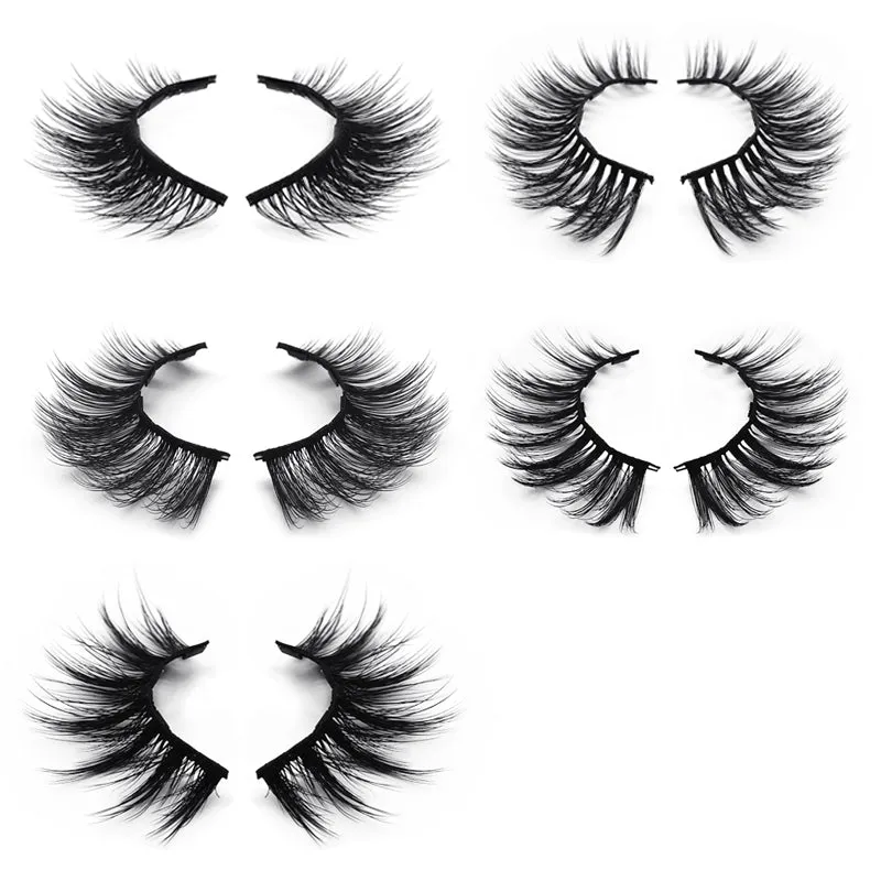 5 Pairs Magnetic Eyelashes with Eyeliner Kit, Natural Look & Glamnetic False Lashes with Applicator
