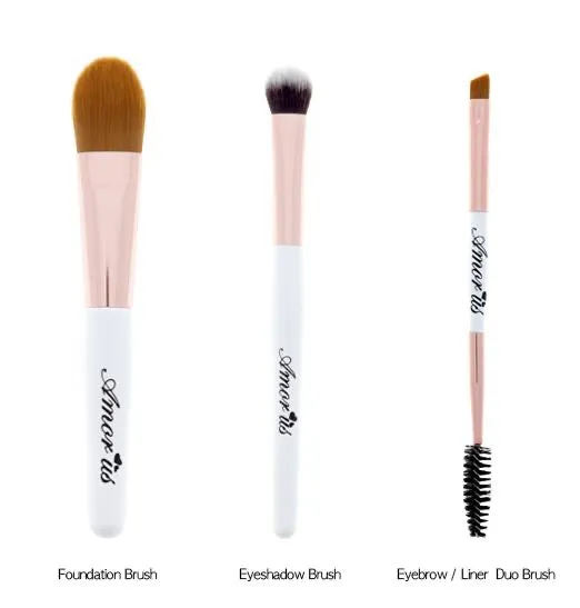 5 piece Makeup Brush Set with Travel Holder
