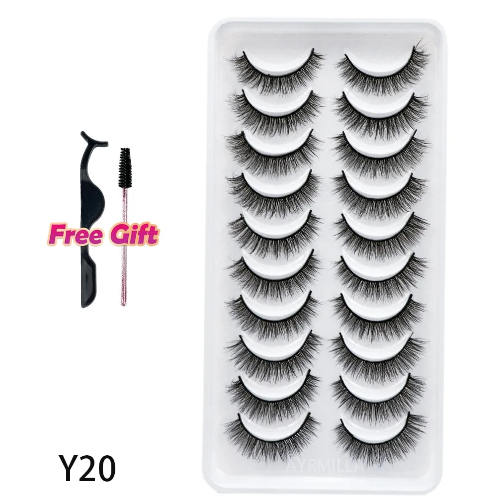 5/10Pairs 3D Mink Lashes Natural Eyelashes Dramatic False Eyelashes Faux Cils Makeup Wholesale Fake Eyelash Extension maquiagem