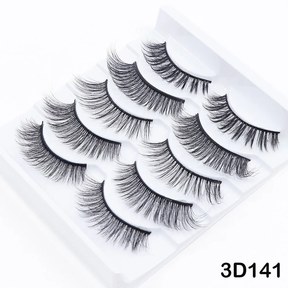 5/10Pairs 3D Mink Lashes Natural Eyelashes Dramatic False Eyelashes Faux Cils Makeup Wholesale Fake Eyelash Extension maquiagem