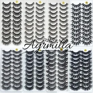 5/10Pairs 3D Mink Lashes Natural Eyelashes Dramatic False Eyelashes Faux Cils Makeup Wholesale Fake Eyelash Extension maquiagem