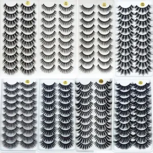 5/10Pairs 3D Mink Lashes Natural Eyelashes Dramatic False/eyelash extensions/eyelash extensions near me/lash extensions/lash extensions near me
