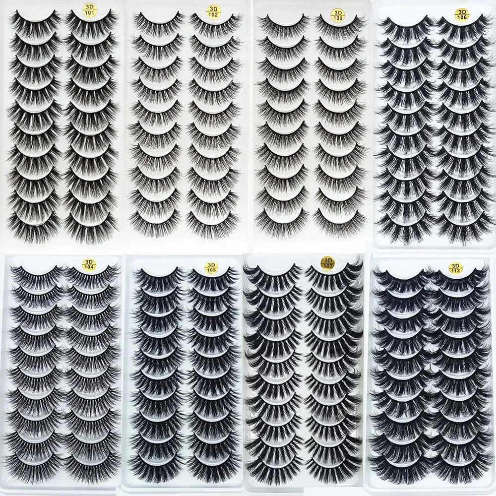 5/10Pairs 3D Mink Lashes Natural Eyelashes Dramatic False/eyelash extensions/eyelash extensions near me/lash extensions/lash extensions near me
