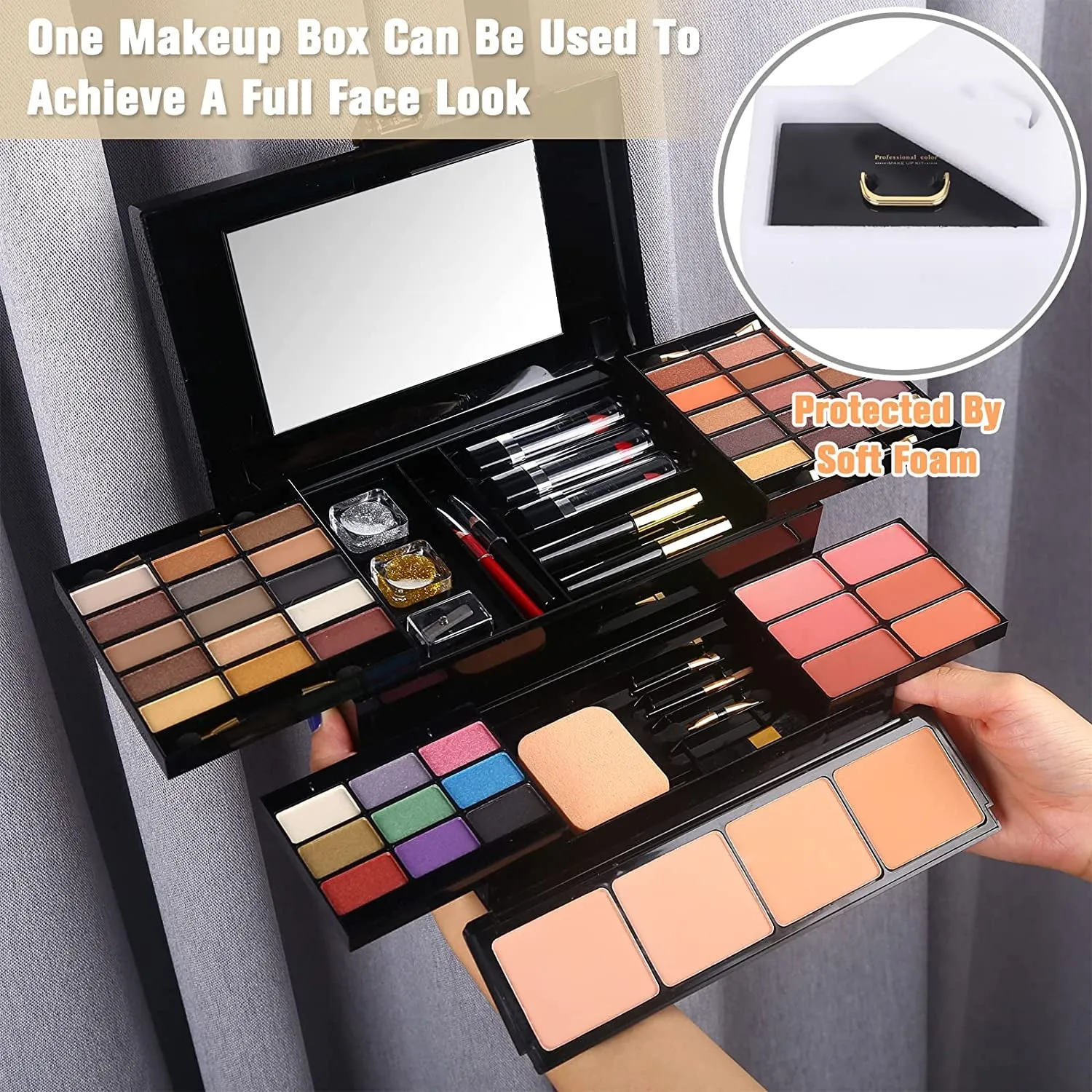 58-Piece All-in-One Professional Makeup Set for Women & Girls - Eyeshadow, Blush, Lipstick & More