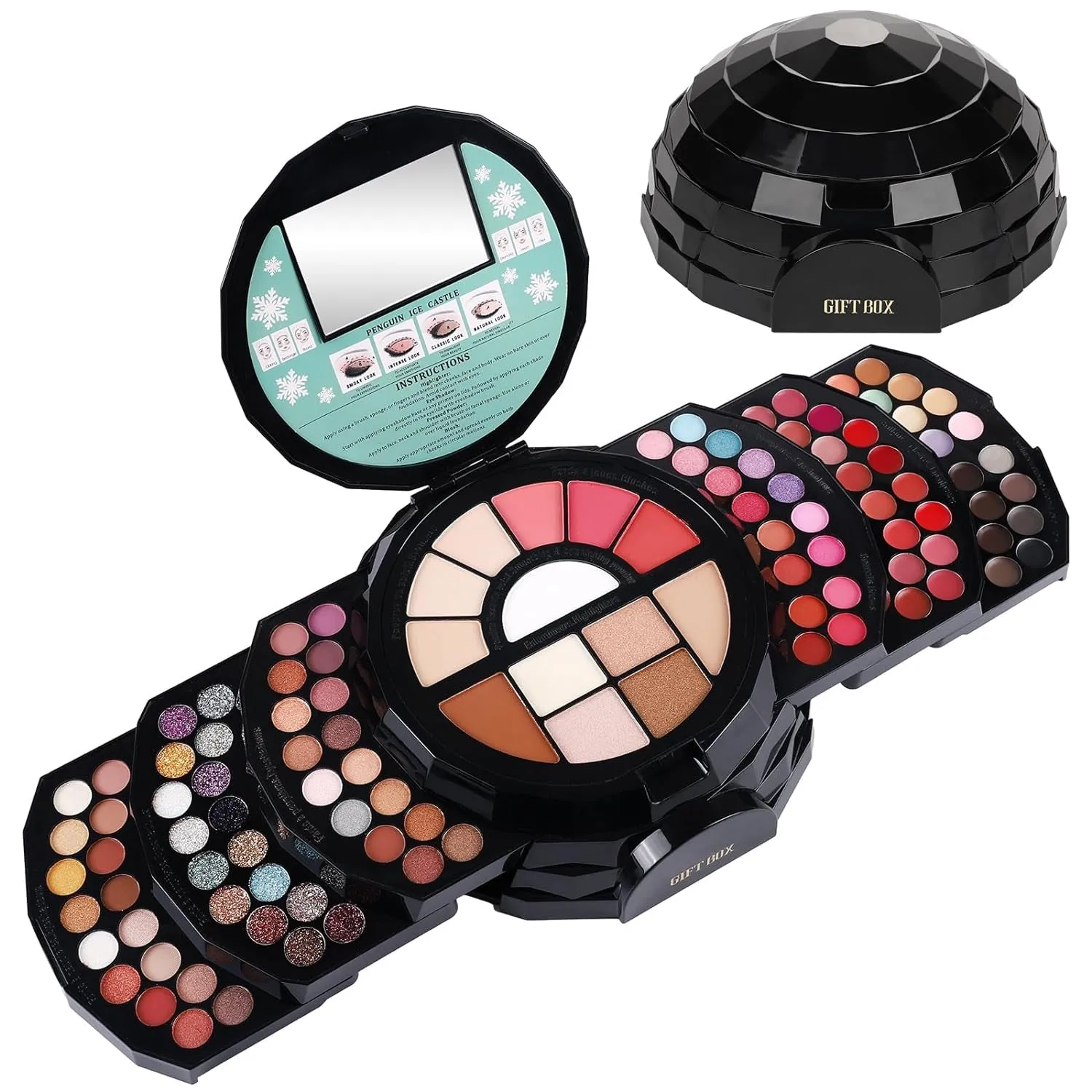 58-Piece All-in-One Professional Makeup Set for Women & Girls - Eyeshadow, Blush, Lipstick & More