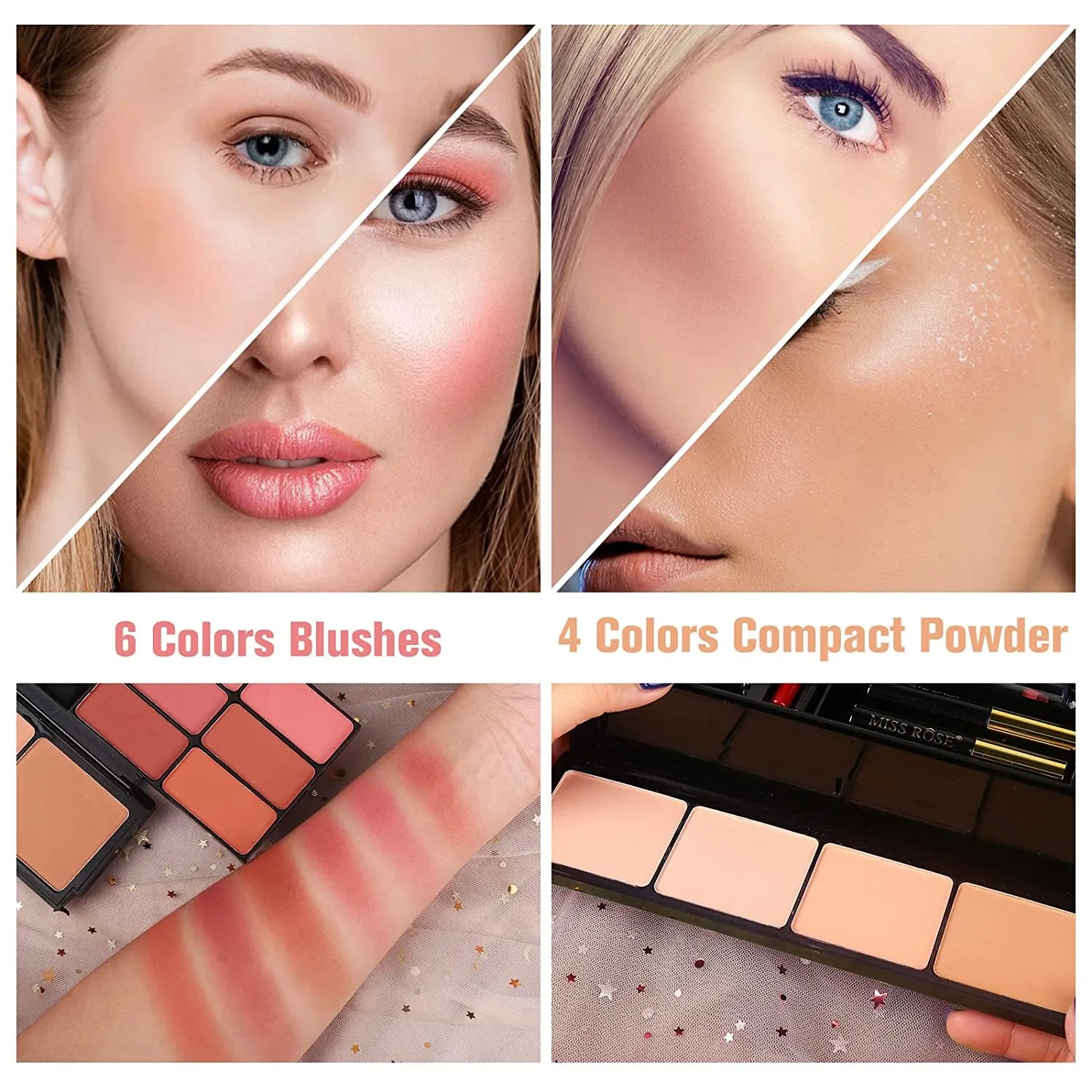 58-Piece All-in-One Professional Makeup Set for Women & Girls - Eyeshadow, Blush, Lipstick & More
