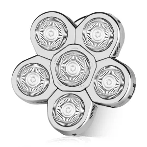6 Heads Electric Shaver Bald Head Shaver Replacement Blades, 6 Heads Beard Cutter Replacement Blade for Bald and Face (6D Silver)