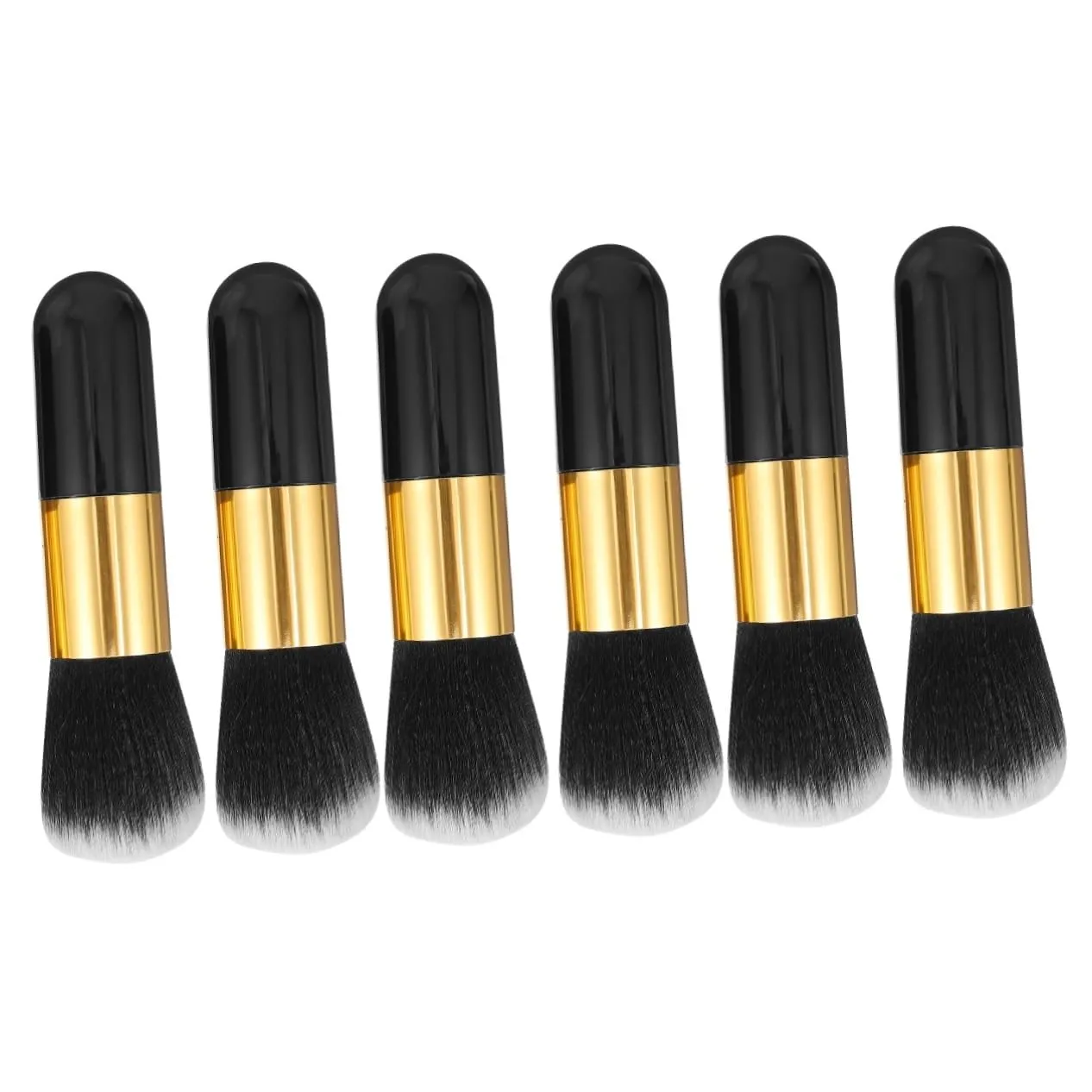 6pcs Foundation Makeup Brush High-density Blending Tool for Face Application for Contouring Highlighting and Blush Chic Design
