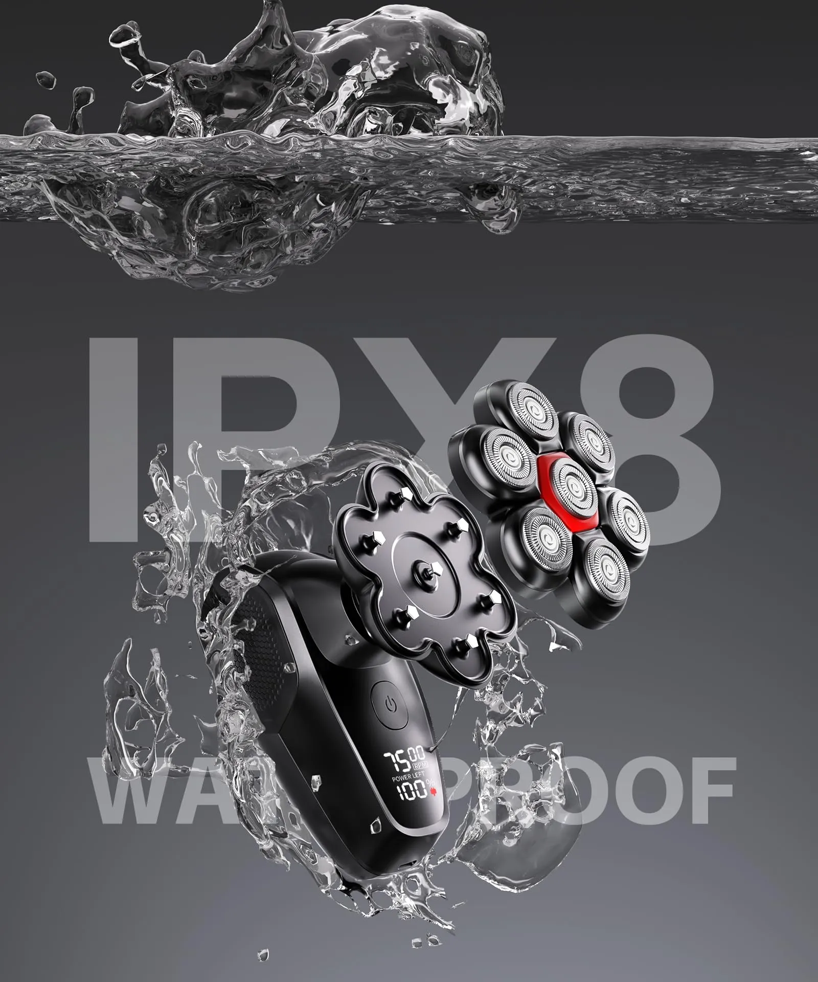 7D Electric Razor for Bald Men - Waterproof