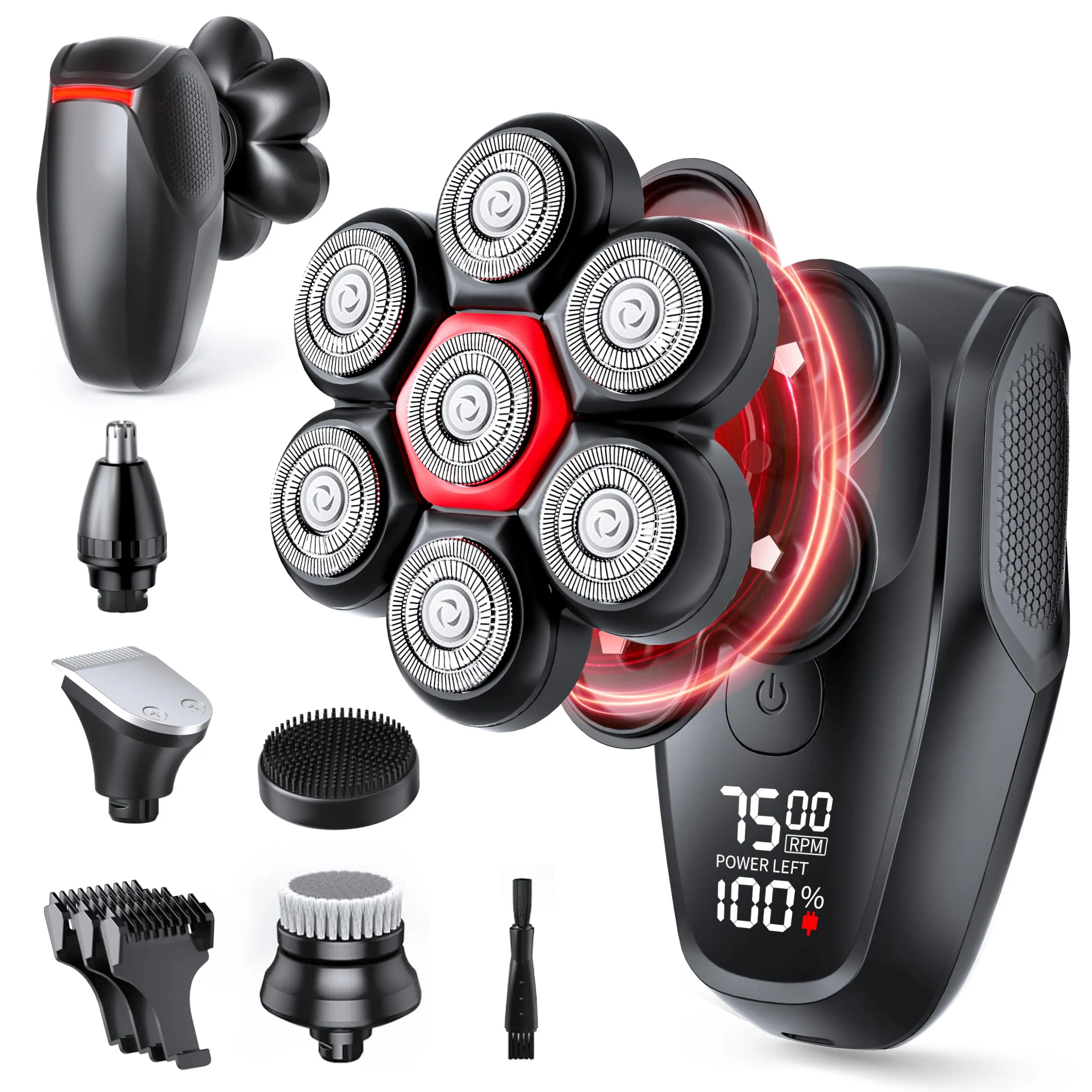 7D Electric Razor for Bald Men - Waterproof
