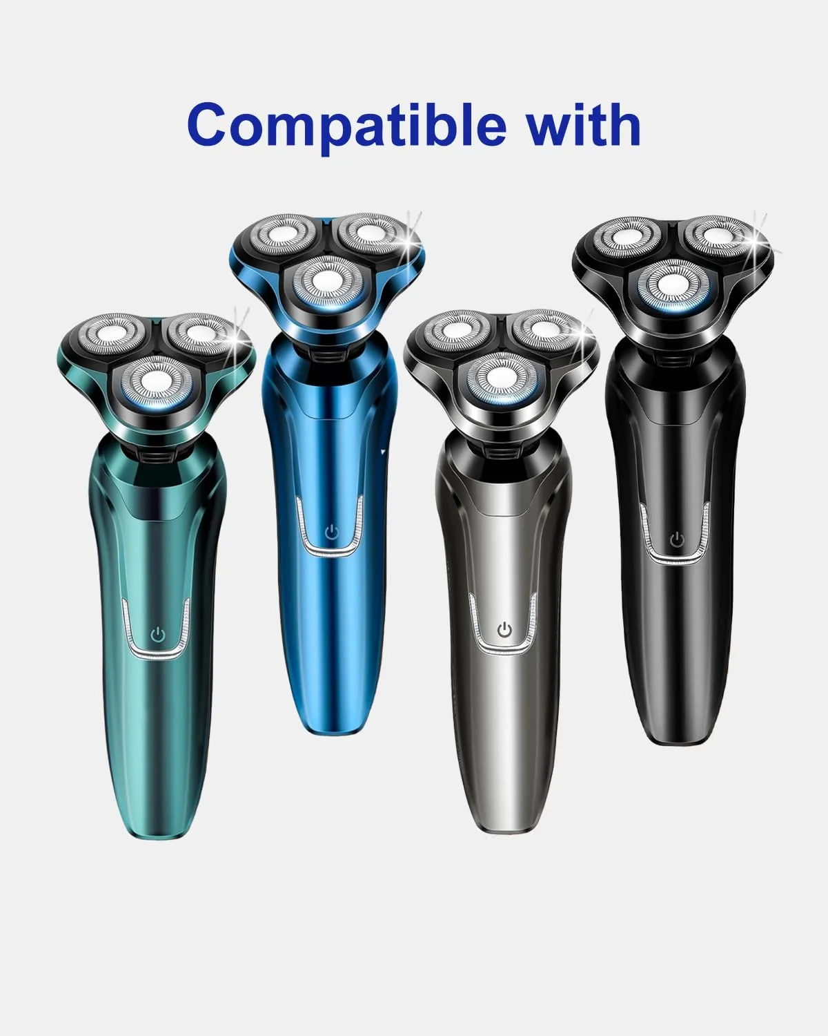 9 Pack Handsome Face Electric Razor Replacement Blades for Handsomeface Replacement Head Handsome Face Shaver, 2 Cleaning Brush