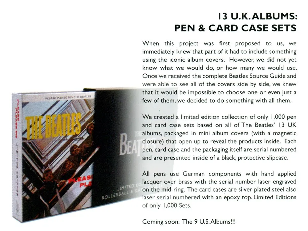 ACME Beatles Rubber Soul Pen and Card Case Limited Edition Set