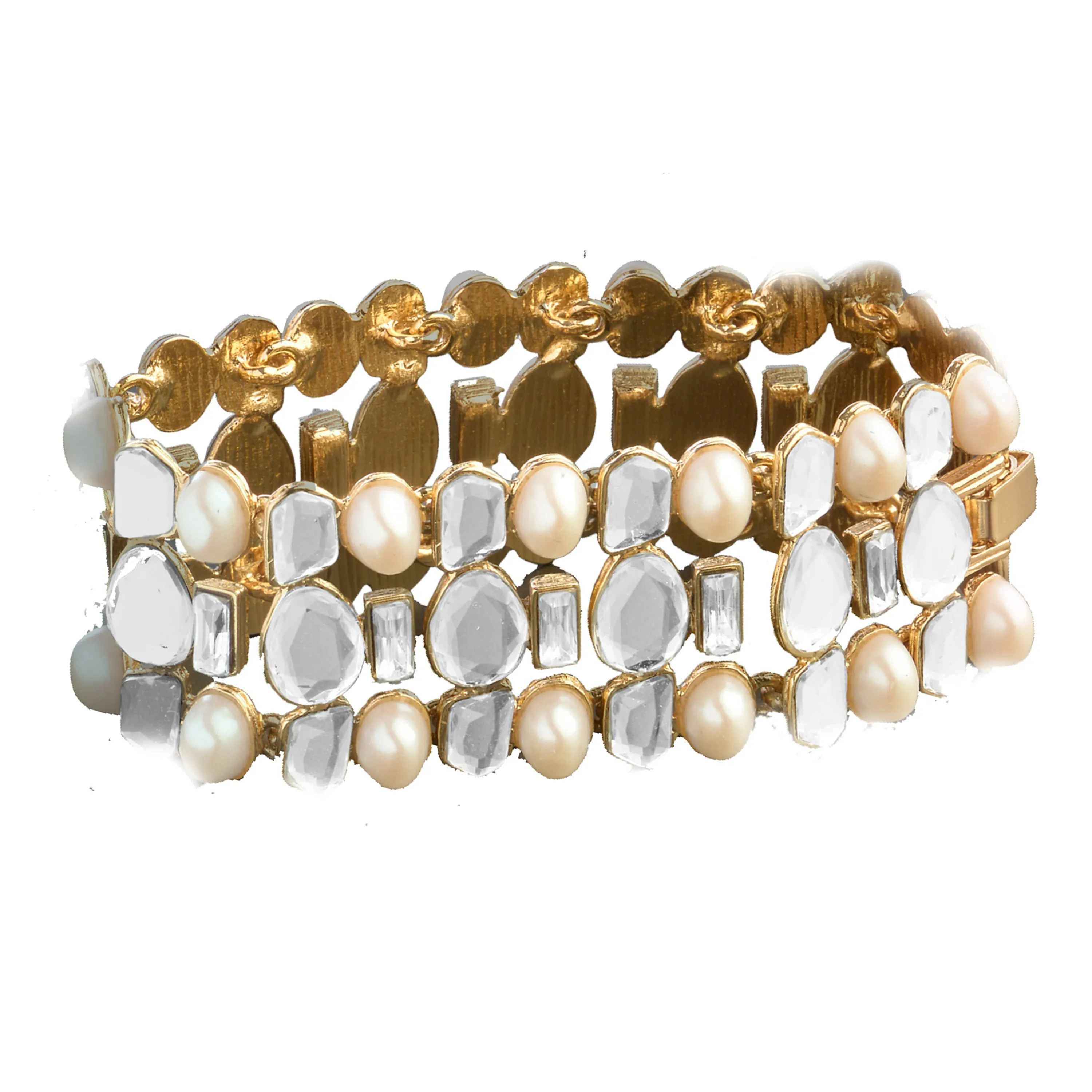 Aiyna Pearl And Speculum Statement Bracelet