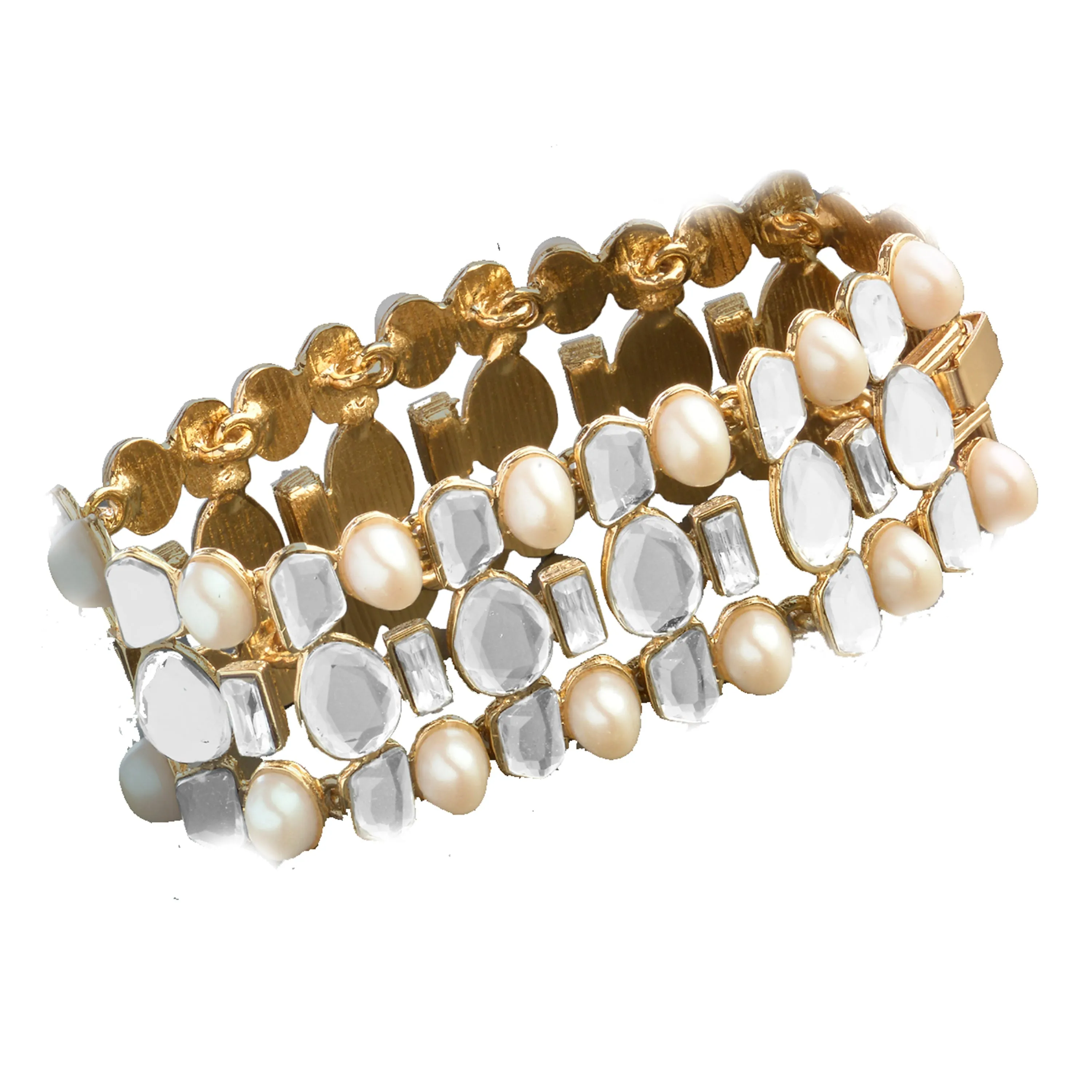 Aiyna Pearl And Speculum Statement Bracelet
