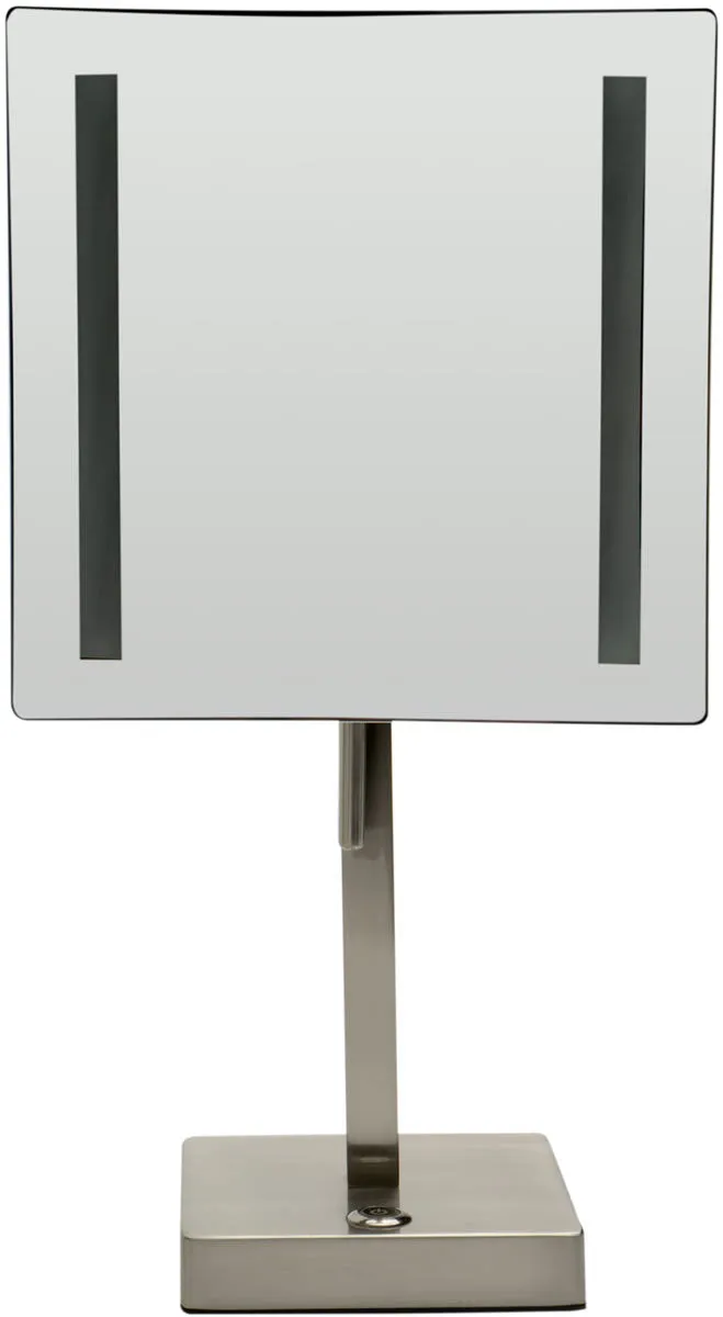 Alfi Brand 5x LED Vanity Mirror - Plugs in or Runs on Battery, 2 Finishes