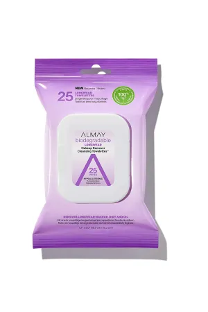 ALMAY - Biodegradable Longwear Makeup Remover Cleansing Towelettes - 25 Count