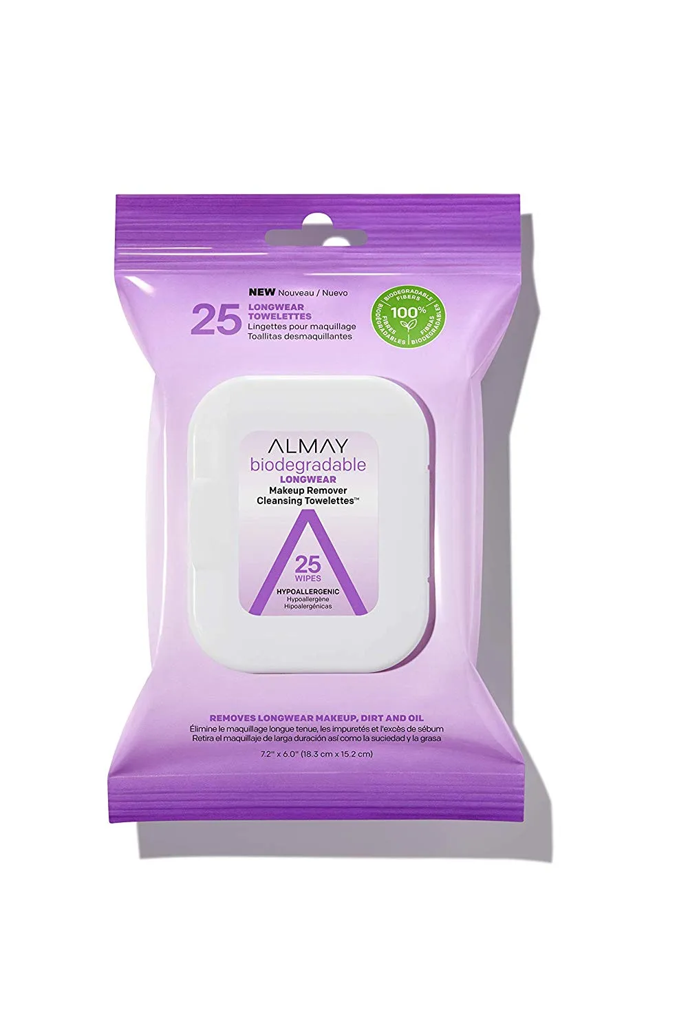 ALMAY - Biodegradable Longwear Makeup Remover Cleansing Towelettes - 25 Count
