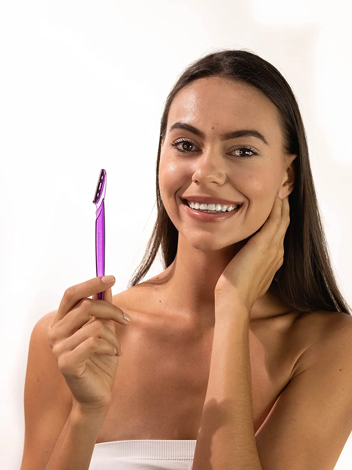 Almost Famous Women'S Face Exfoliator Beauty Razors for Face Hair Removal, Razor Trimmer for Eyebrow, Face, and Neck, Beauty Groomers - Orange
