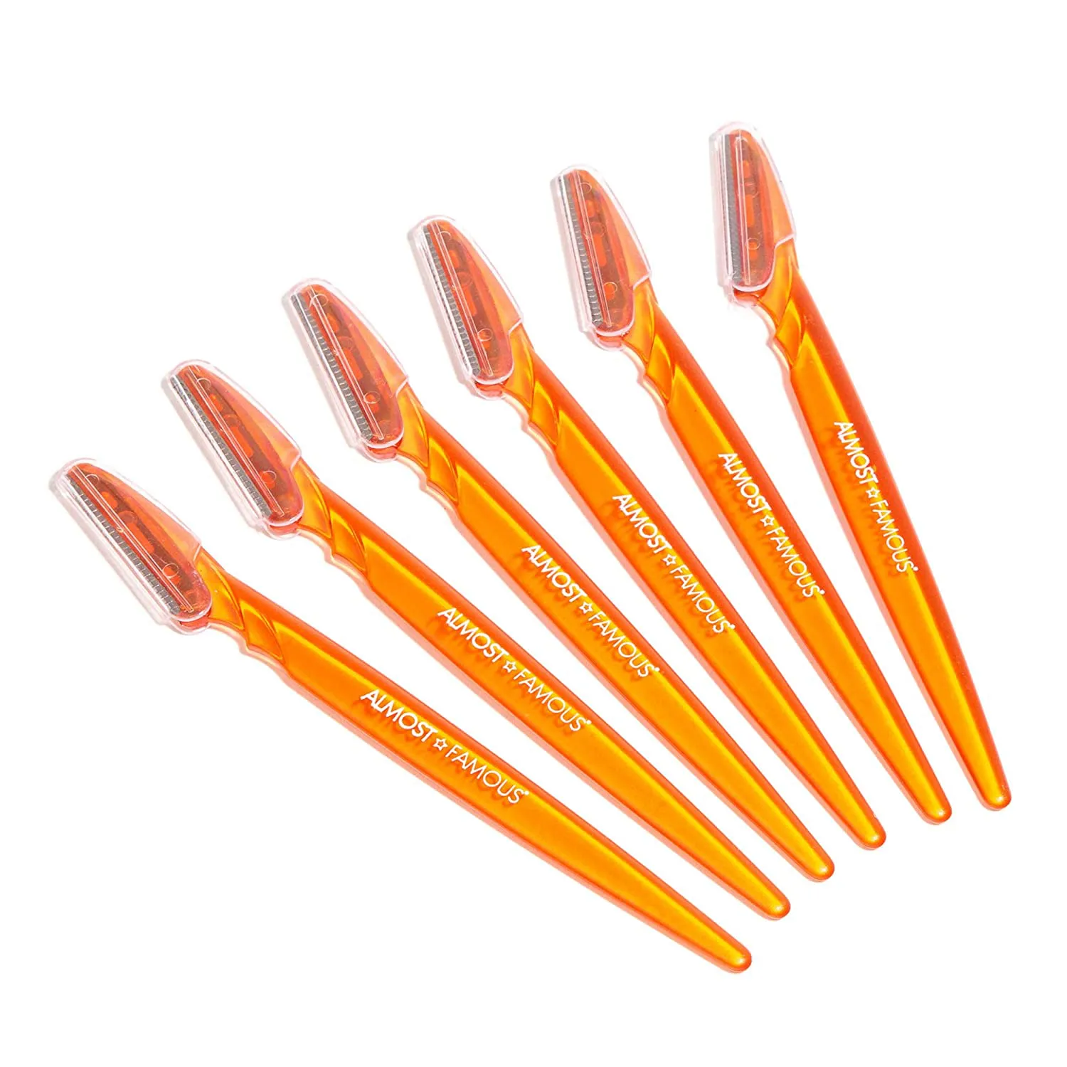 Almost Famous Women'S Face Exfoliator Beauty Razors for Face Hair Removal, Razor Trimmer for Eyebrow, Face, and Neck, Beauty Groomers - Orange