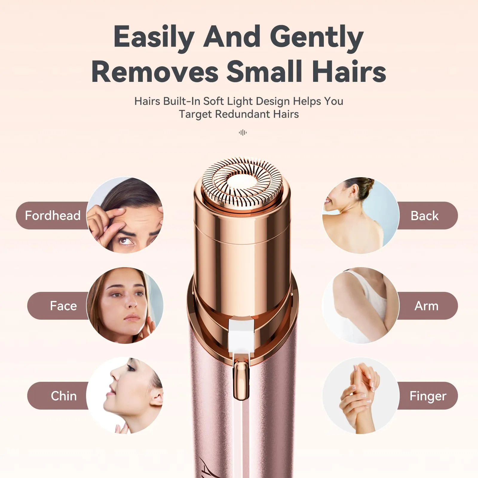 Aneagle Facial Hair Remover for Women,Painless Hair Shaver Rechargeable with LED Light, Flawless Lady Face Electric Razor,The Great Female Mustache Removal (Rose Pink)