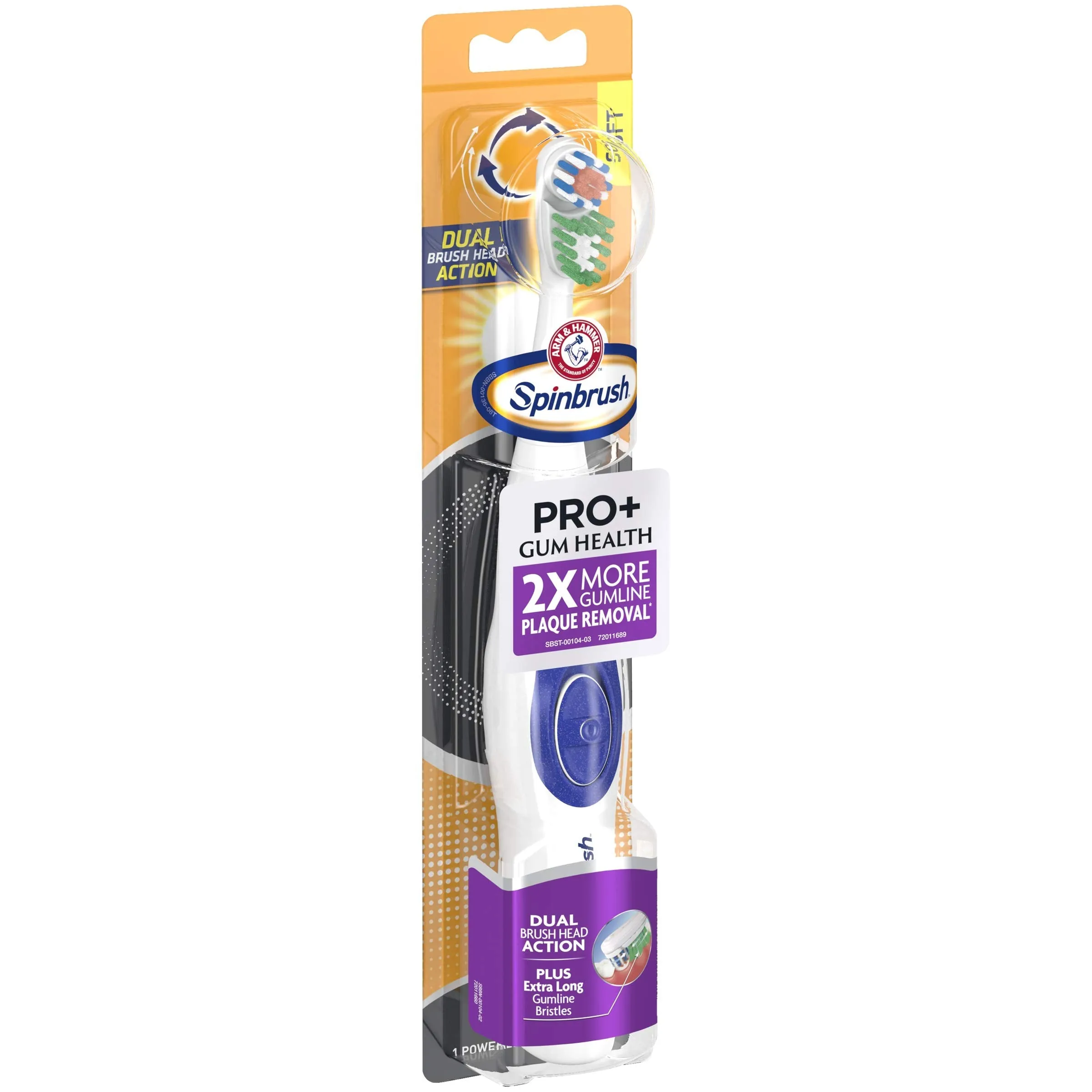 Arm & Hammer Spinbrush PRO  Gum Health Powered Toothbrush, Pack of 1 - Packaging May Vary