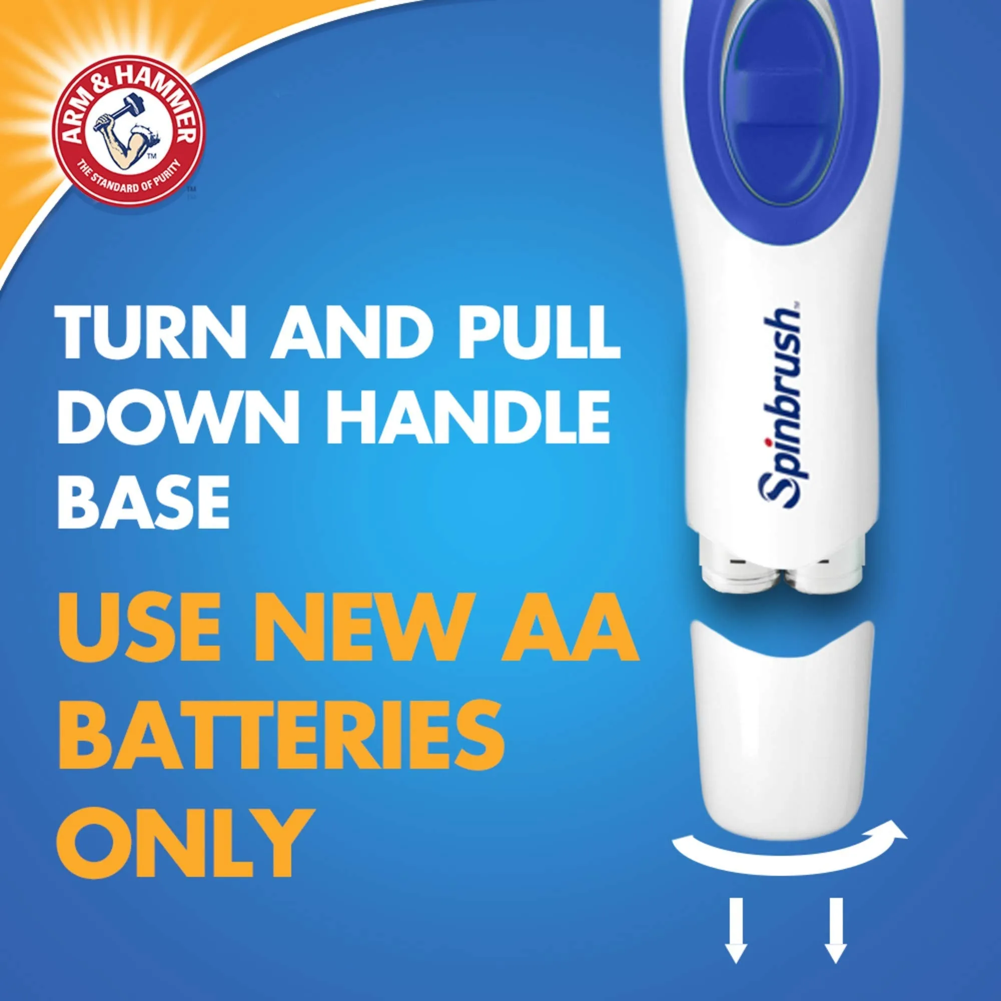 Arm & Hammer Spinbrush PRO  Gum Health Powered Toothbrush, Pack of 1 - Packaging May Vary