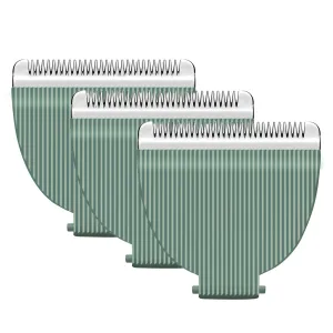 Audoc 3PCS Replacement Blades for Meridian Trimmer,Hygienic Ceramic Hair Replacement Blades for Meridian Body Trimmer (Onyx & Sage),Green